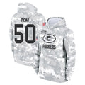 GB.Packers #50 Zach Tom Player Arctic Camo Salute to Service Hoodies Limited Game Odoa Stitched Jerseys