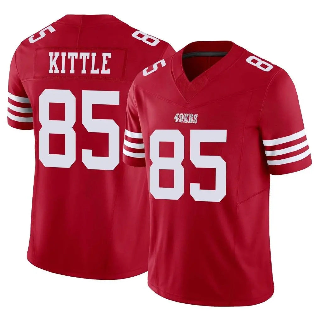 SF.49ers #85 George Kittle Player Red Limited Vapor F.U.S.E. Home Game Odoa Stitched Jerseys
