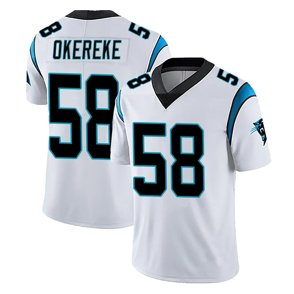 C.Panthers #58 Bobby Okereke Player White Vapor Untouchable Limited Game Odoa Stitched Jerseys