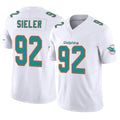 M.Dolphins #92 Zach Sieler Player White Limited Vapor F.U.S.E. Home Game Odoa Stitched Jerseys