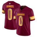 W.Commanders #0 Mike Sainristil Player Burgundy Limited Vapor Home Game Odoa Stitched Jerseys