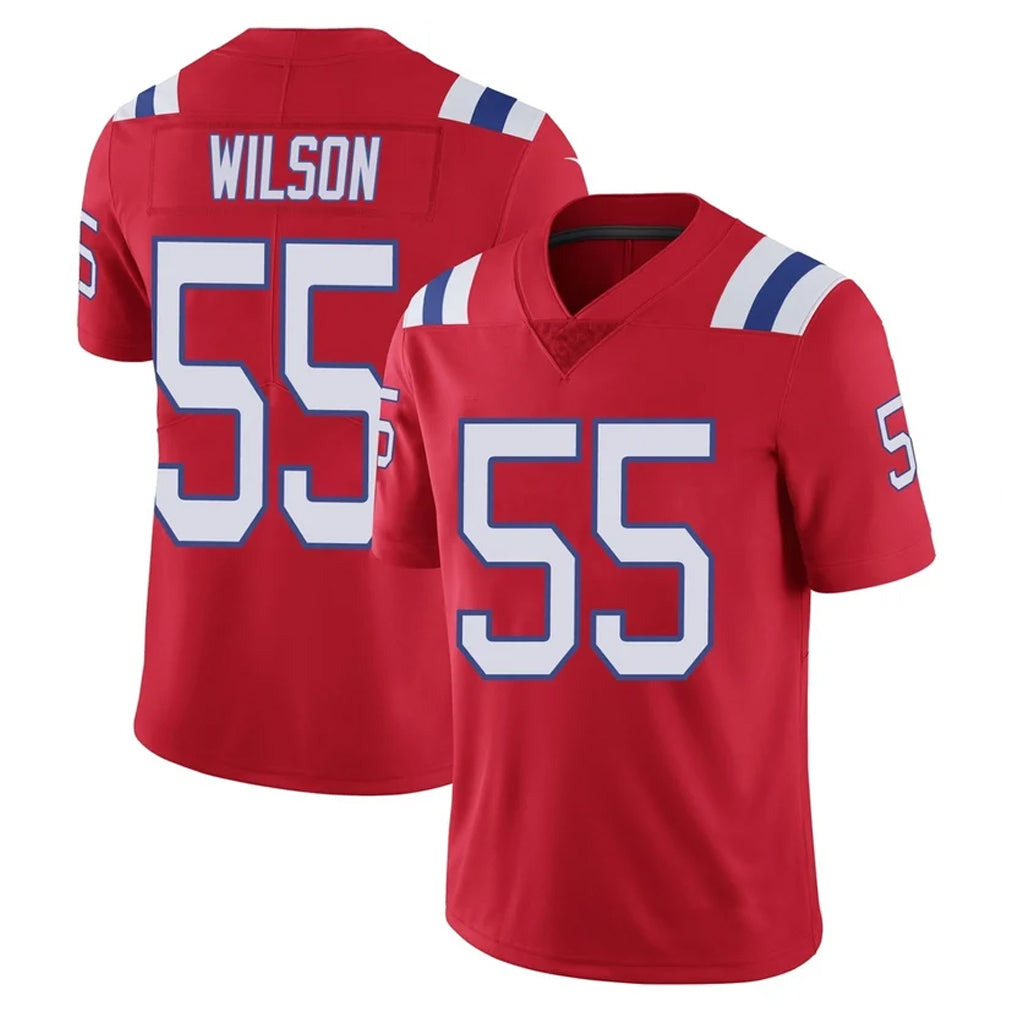 NE.Patriots #55 Jared Wilson Player Red Vapor Untouchable Home Game Odoa Stitched Jerseys