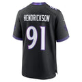 B.Ravens #91 Trey Hendrickson Player Black Home Game Odoa Stitched Jerseys