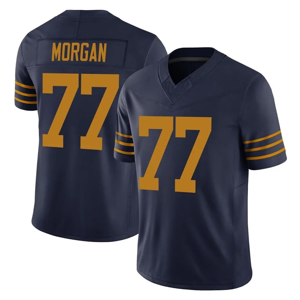 GB.Packers #77 Jordan Morgan Player Navy The 1923 Classic Vapor F.U.S.E. Home Game Odoa Stitched Jerseys
