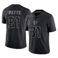 A.Falcons #31 Xavier Watts Player Black RFLCTV Limited Game Odoa Stitched Jerseys