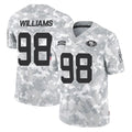 SF.49ers #98 Mykel Williams Player Arctic Camo Limited Salute To Service Home Game Odoa Stitched Jerseys