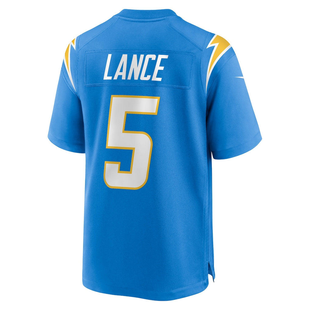 Odoa LA.Chargers #5 Trey Lance Powder Blue Team Game Jersey