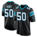 C.Panthers #50 Robert Hunt Player Black Game Odoa Stitched Jerseys