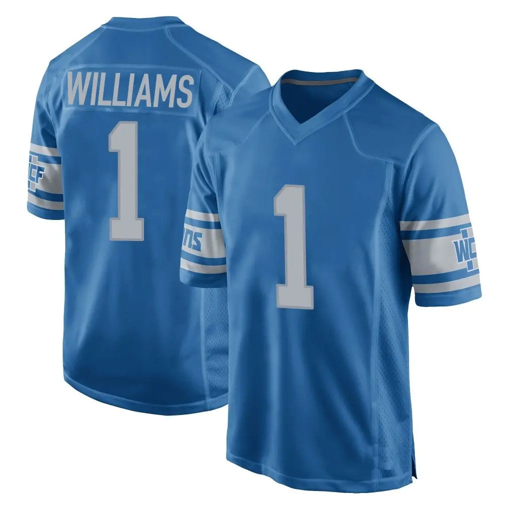 D.Lions #1 Jameson Williams Player Blue Vapor Untouchable Throwback Game Odoa Stitched Jerseys