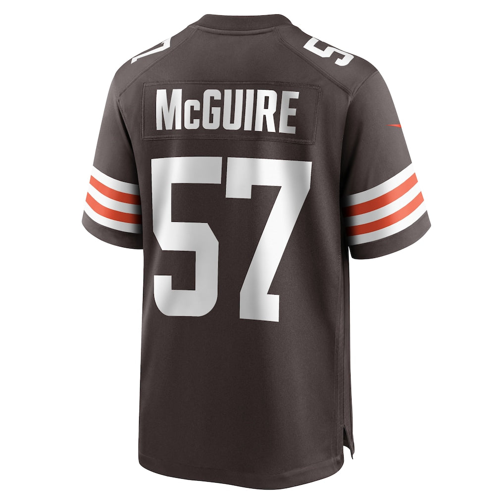 Odoa C.Browns #57 Isaiah McGuire Brown Team Game Jersey