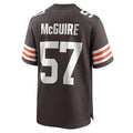 Odoa C.Browns #57 Isaiah McGuire Brown Team Game Jersey
