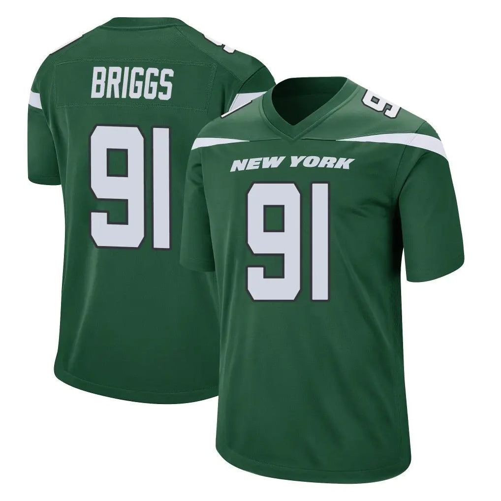 NY.Jets #91 Jowon Briggs Player Green Home Game Odoa Stitched Jerseys