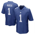 NY.Giants #1 Malik Nabers Player Royal Home Game Odoa Stitched Jerseys