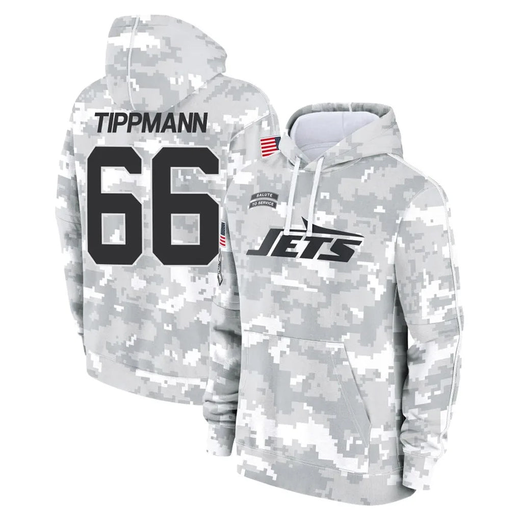 NY.Jets #66 Joe Tippmann Player Arctic Camo Salute to Service Pullover Hoodies Limited Game Odoa Stitched Jerseys