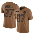 D.Lions #87 Sam LaPorta Player Brown Salute To Service Limited Odoa Stitched Jerseys