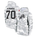 D.Lions #70 Juice Scruggs Player Arctic Camo Salute to Service Hoodies Limited Game Odoa Stitched Jerseys