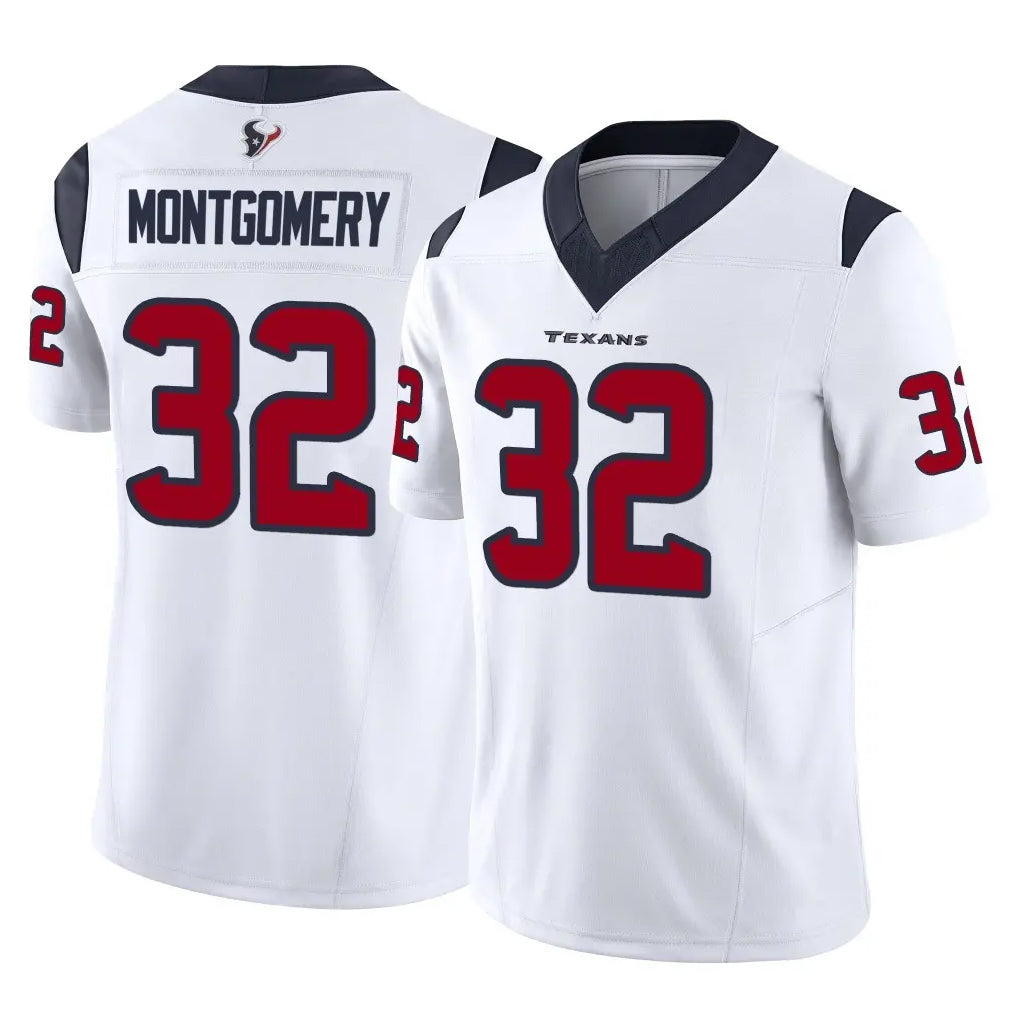H.Texans #32 David Montgomery Player White Limited Vapor F.U.S.E. Home Game Odoa Stitched Jerseys