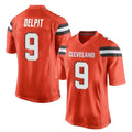 C.Browns #9 Grant Delpit Player Orange Home Game Odoa Stitched Jerseys