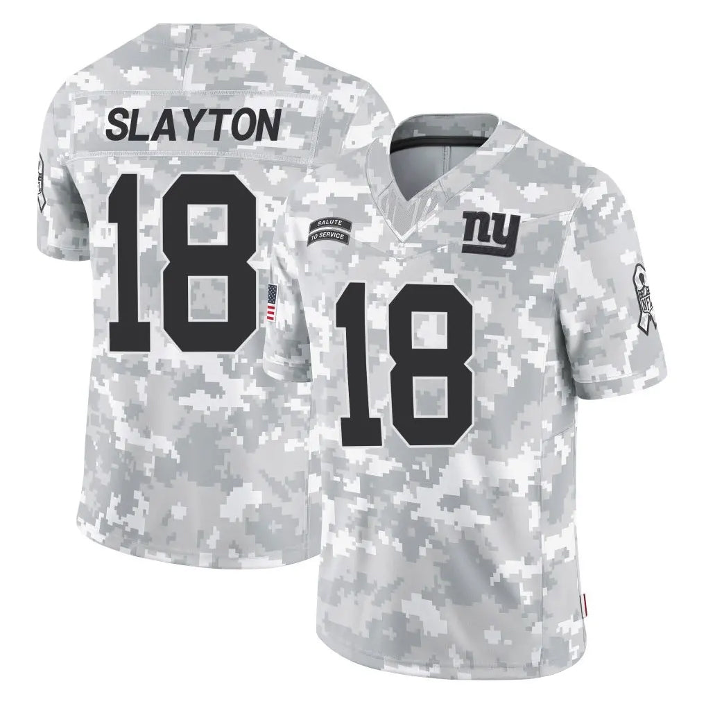 NY.Giants #18 Darius Slayton Player Arctic Camo Salute To Service Limited Game Odoa Stitched Jerseys