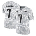 NE.Patriots #7 Carlton Davis III Player Arctic Camo Salute To Service Limited Game Odoa Stitched Jerseys