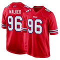 B.Bills #96 Deone Walker Player Red Home Game Odoa Stitched Jerseys