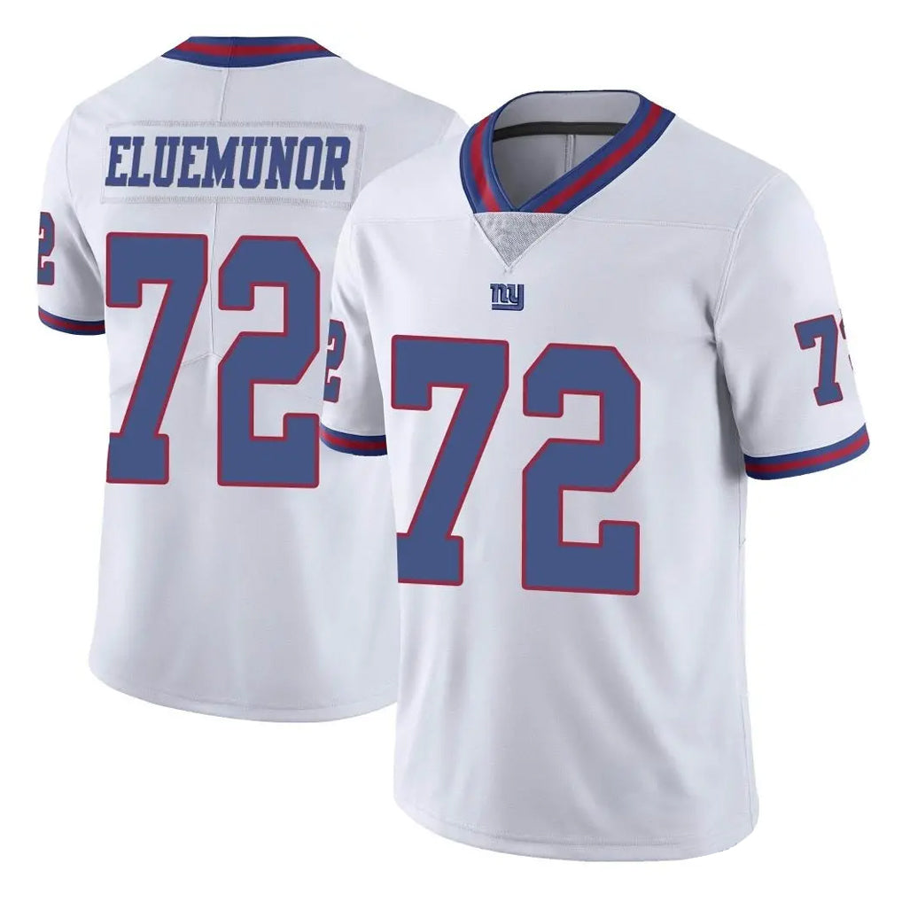 NY.Giants #72 Jermaine Eluemunor Player White Color Rush Home Game Odoa Stitched Jerseys