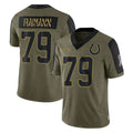 IN.Colts #79 Bernhard Raimann Player Olive Salute To Service Limited Game Odoa Stitched Jerseys