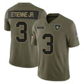 NO.Saints #3 Travis Etienne Jr. Player Olive 2025 Salute To Service Limited Odoa Stitched Jerseys