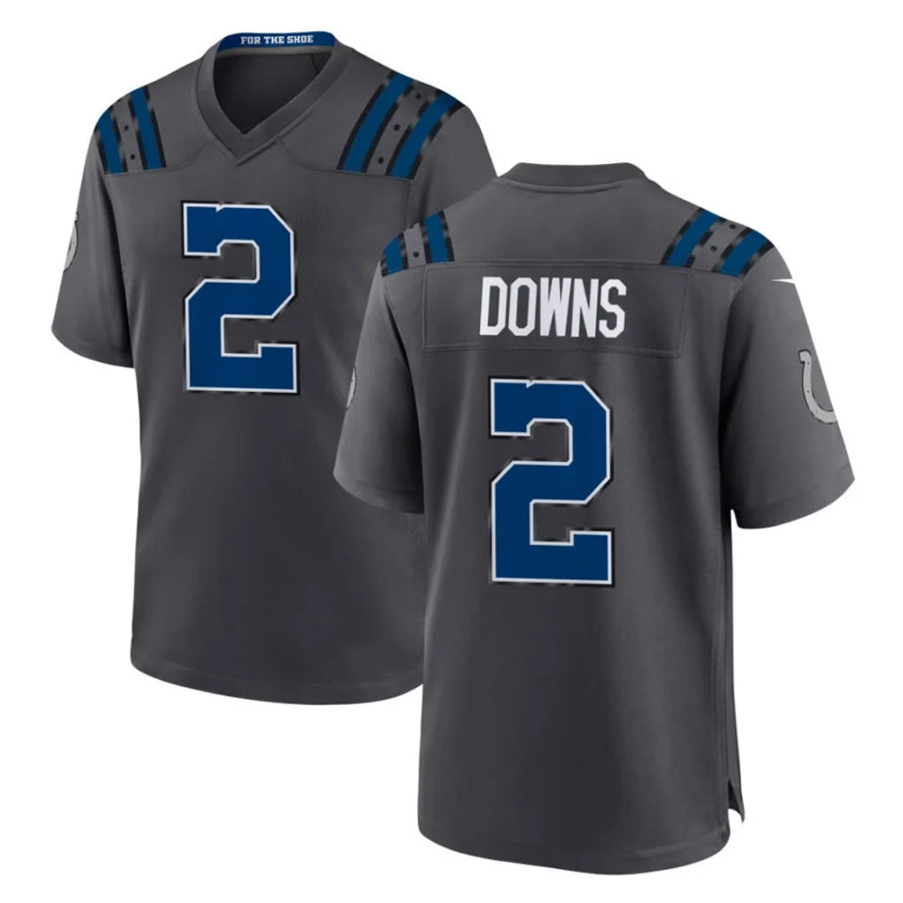 IN.Colts #2 Josh Downs Player Anthracite 2026 Rivalries Collection Home Game Odoa Stitched Jerseys