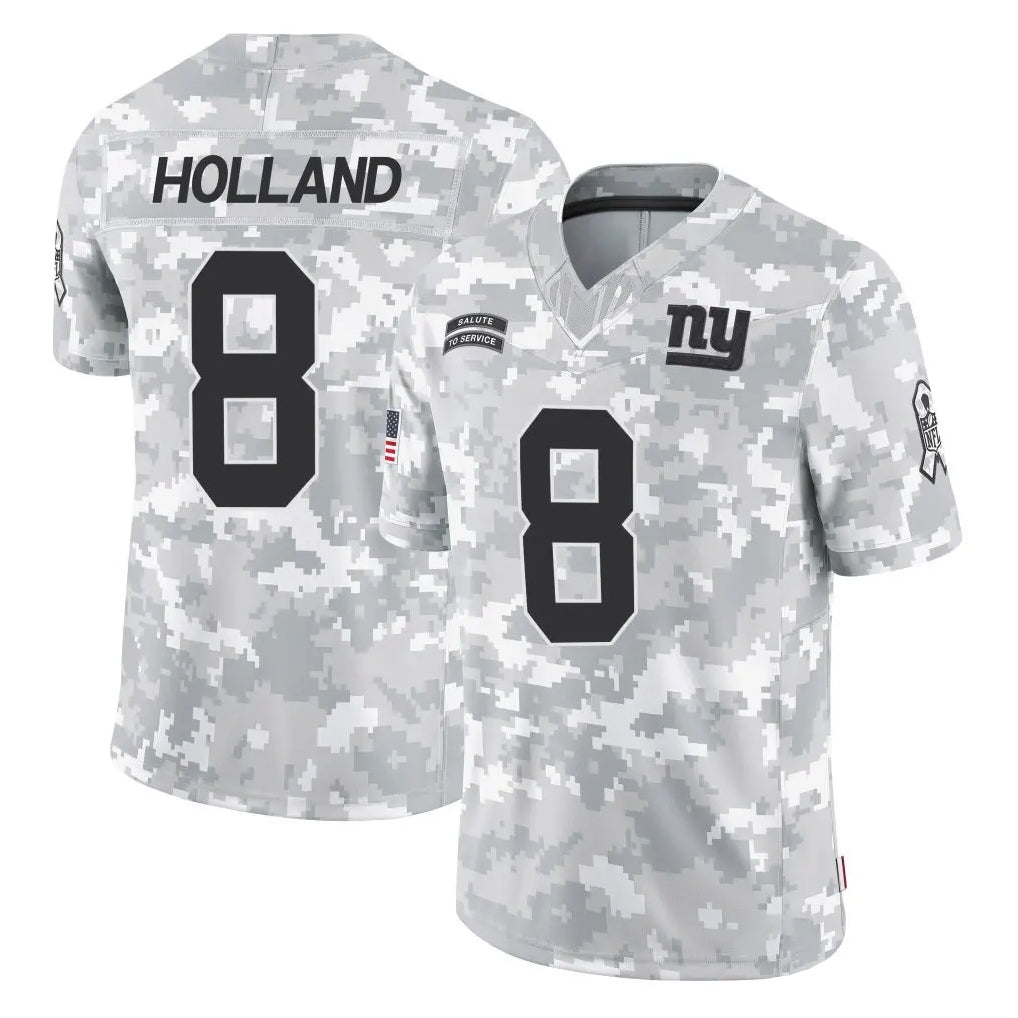 NY.Giants #8 Jevon Holland Player Arctic Camo Salute To Service Limited Game Odoa Stitched Jerseys
