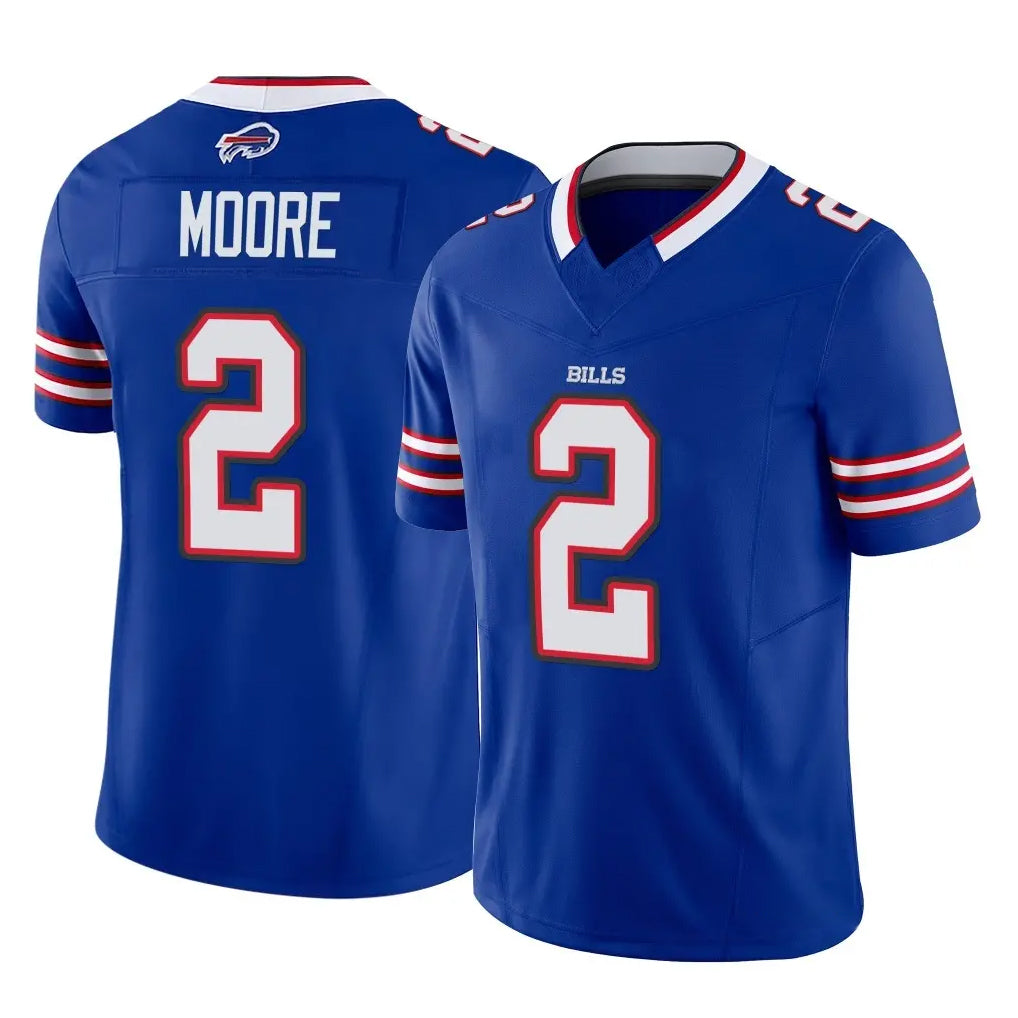 B.Bills #2 DJ Moore Player Royal Vapor F.U.S.E. Limited Home Game Odoa Stitched Jerseys