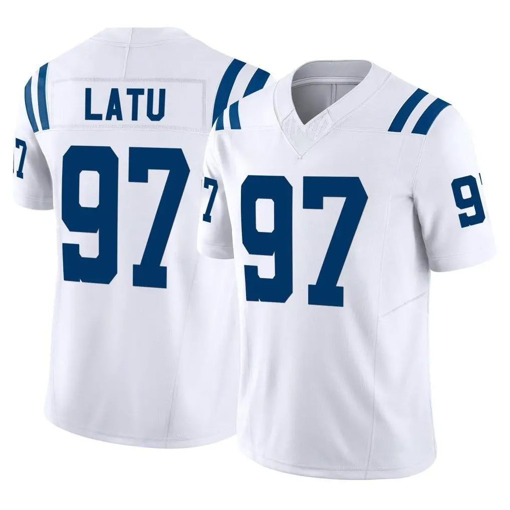 IN.Colts #97 Laiatu Latu Player White Limited Vapor F.U.S.E. Home Game Odoa Stitched Jerseys