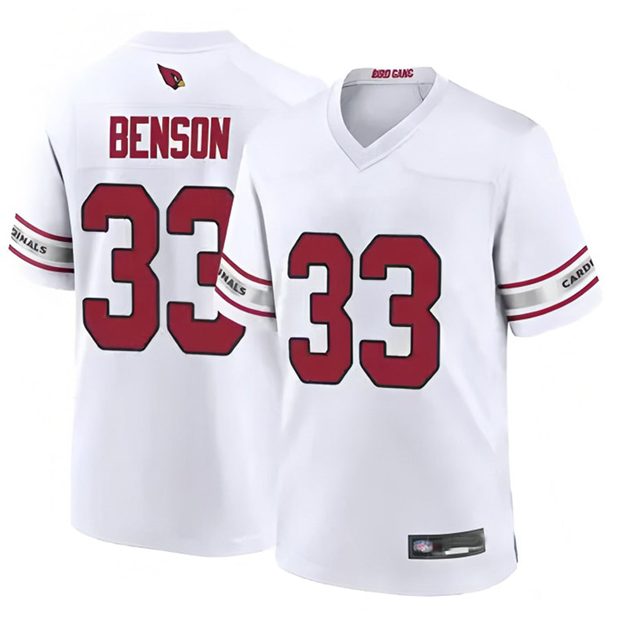 A.Cardinals #33 Trey Benson Player White Game Home Odoa Stitched Jerseys