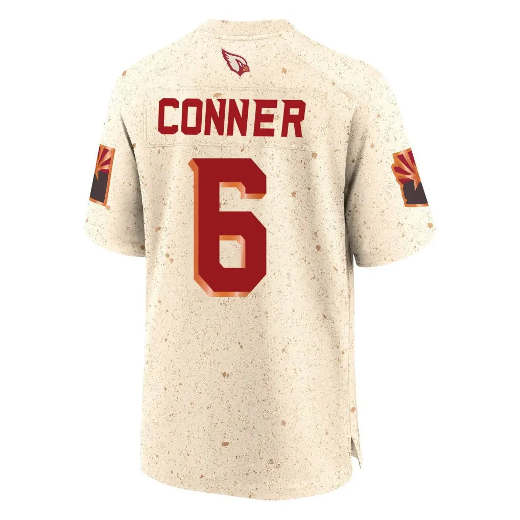 A.Cardinals #6 James Conner Player Cream Rivalries Collection Game Odoa Stitched Jerseys