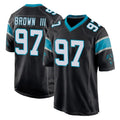 C.Panthers #97 Bobby Brown III Player Black Home Game Odoa Stitched Jerseys