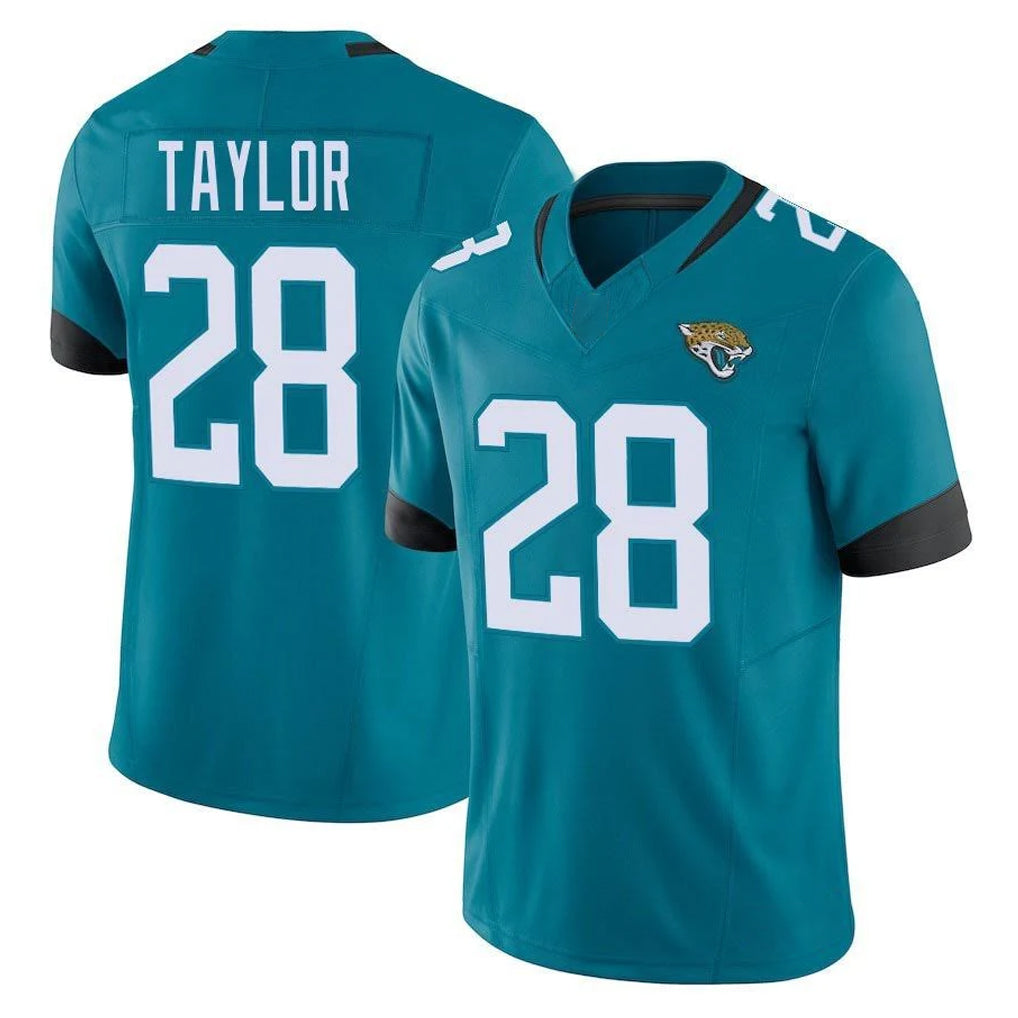 J.Jaguars #28 Fred Taylor Player Teal Vapor F.U.S.E. Limited Home Game Odoa Stitched Jerseys