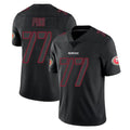 SF.49ers #77 Dominick Puni Player Black Impact Limited Home Game Odoa Stitched Jerseys