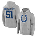 IN.Colts #51 Akeem Davis-Gaither Player Gray Pullover Hoodies Limited Game Odoa Stitched Jerseys