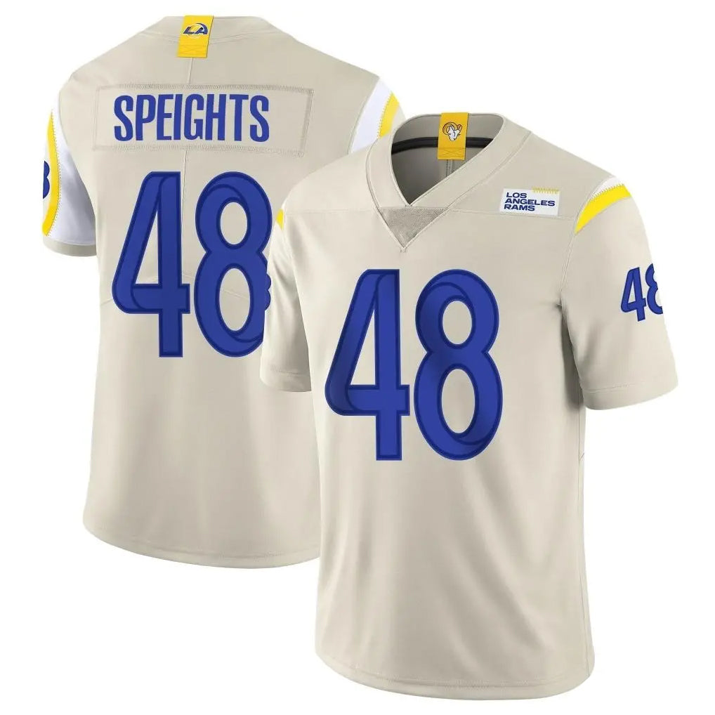 LA.Rams #48 Omar Speights Player Bone Limited Vapor Home Game Odoa Stitched Jerseys