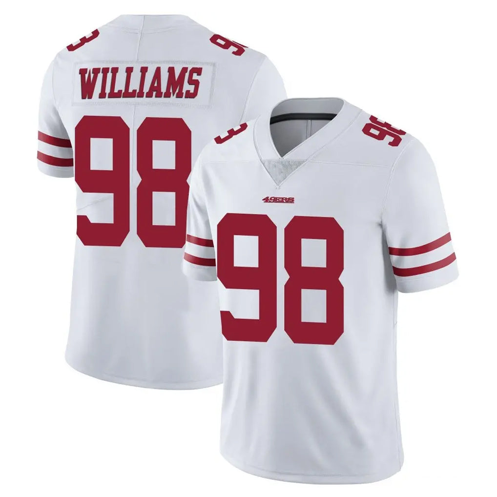 SF.49ers #98 Mykel Williams Player White Limited Vapor Untouchable Home Game Odoa Stitched Jerseys