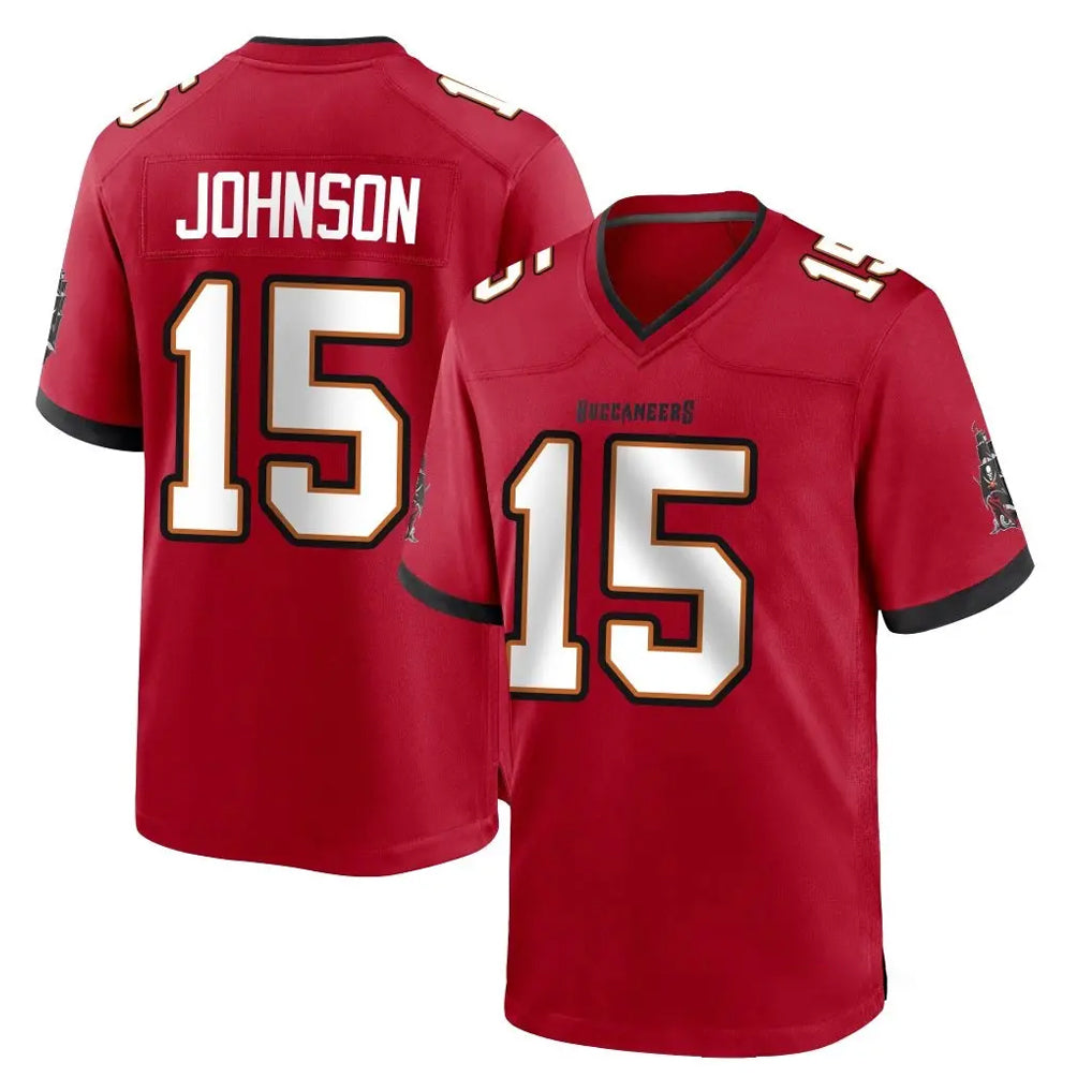 TB.Buccaneers #15 Tez Johnson Player Red Home Game Odoa Stitched Jerseys