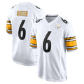 P.Steelers #6 Patrick Queen Player White Home Game Odoa Stitched Jerseys