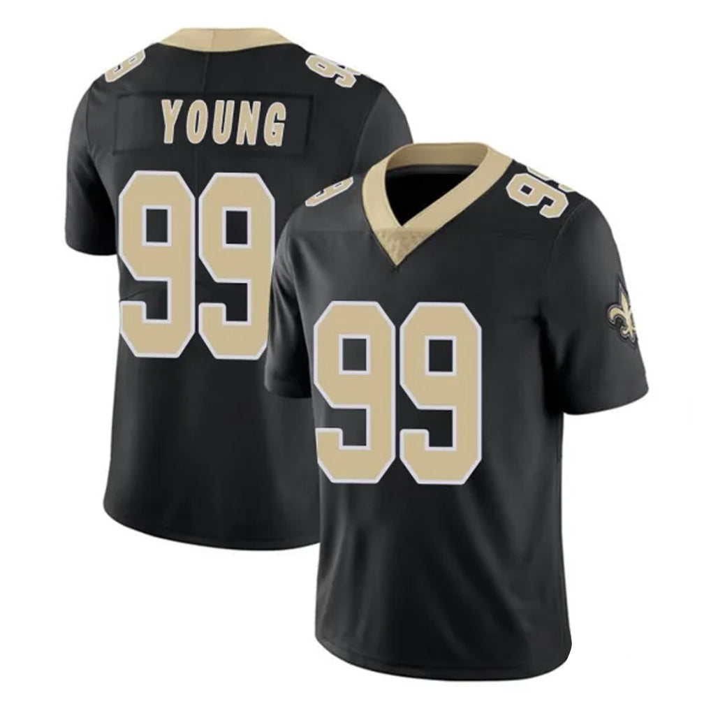 NO.Saints #99 Chase Young Player Black Limited Vapor Untouchable Home Game Odoa Stitched Jerseys