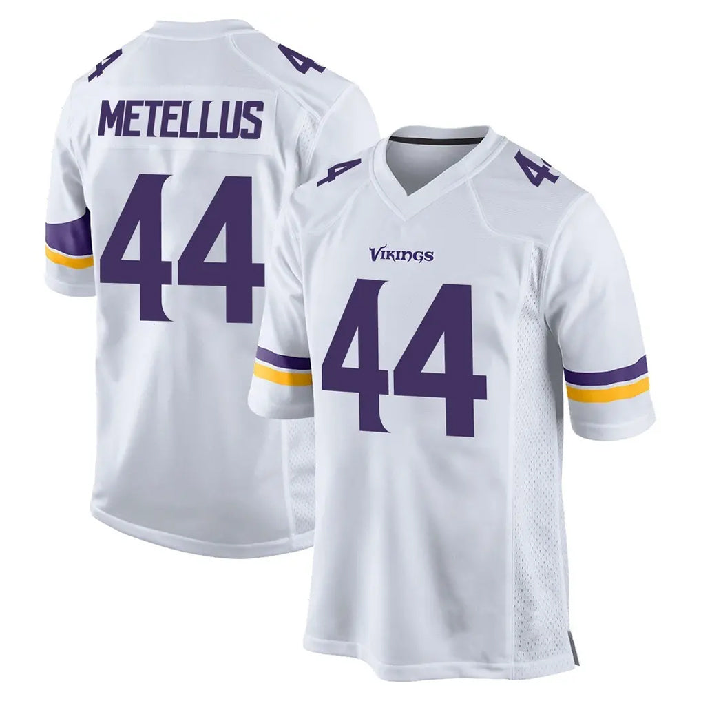 M.Vikings #44 Josh Metellus Player White Home Game Odoa Stitched Jerseys