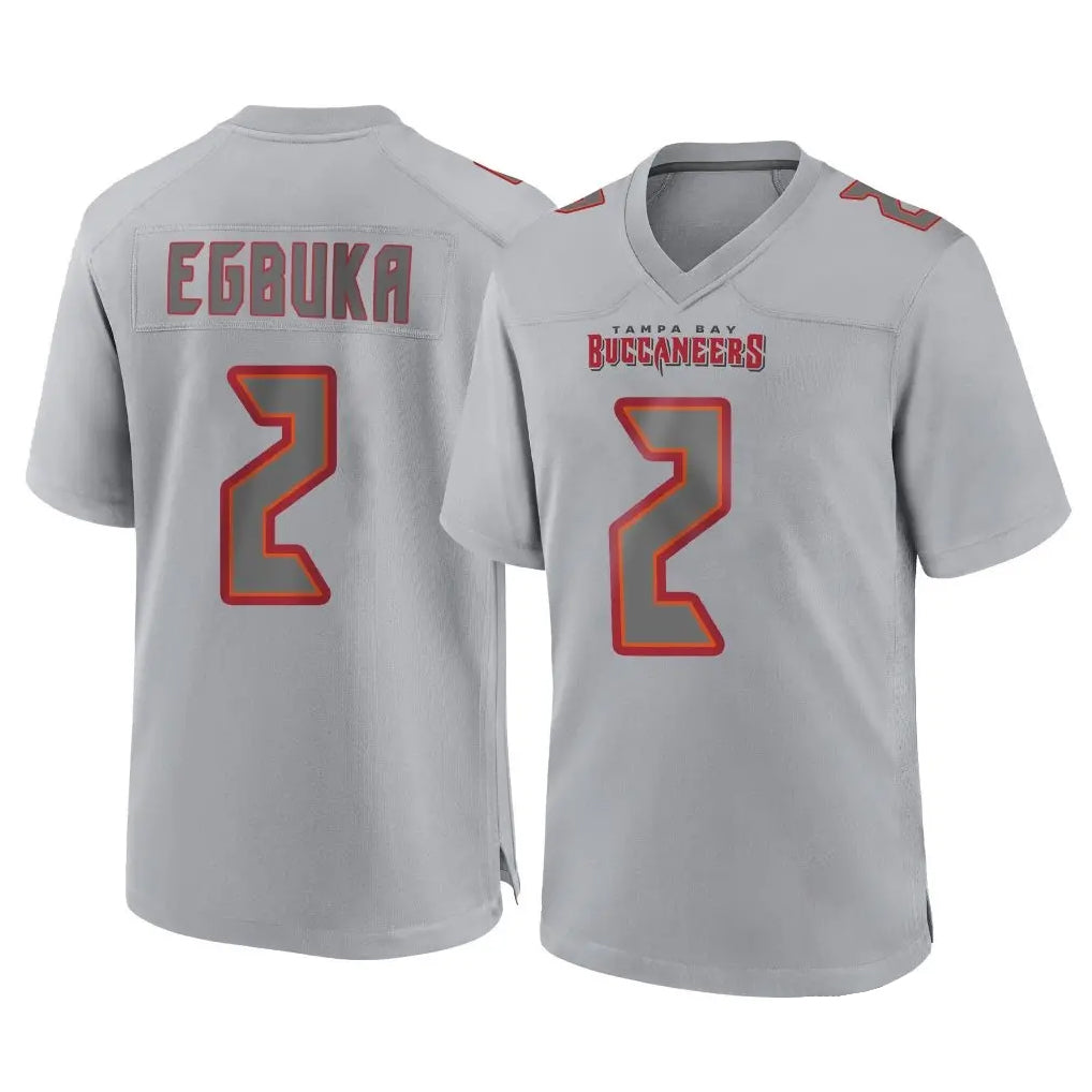 TB.Buccaneers #2 Emeka Egbuka Player Gray Atmosphere Fashion Home Game Odoa Stitched Jerseys