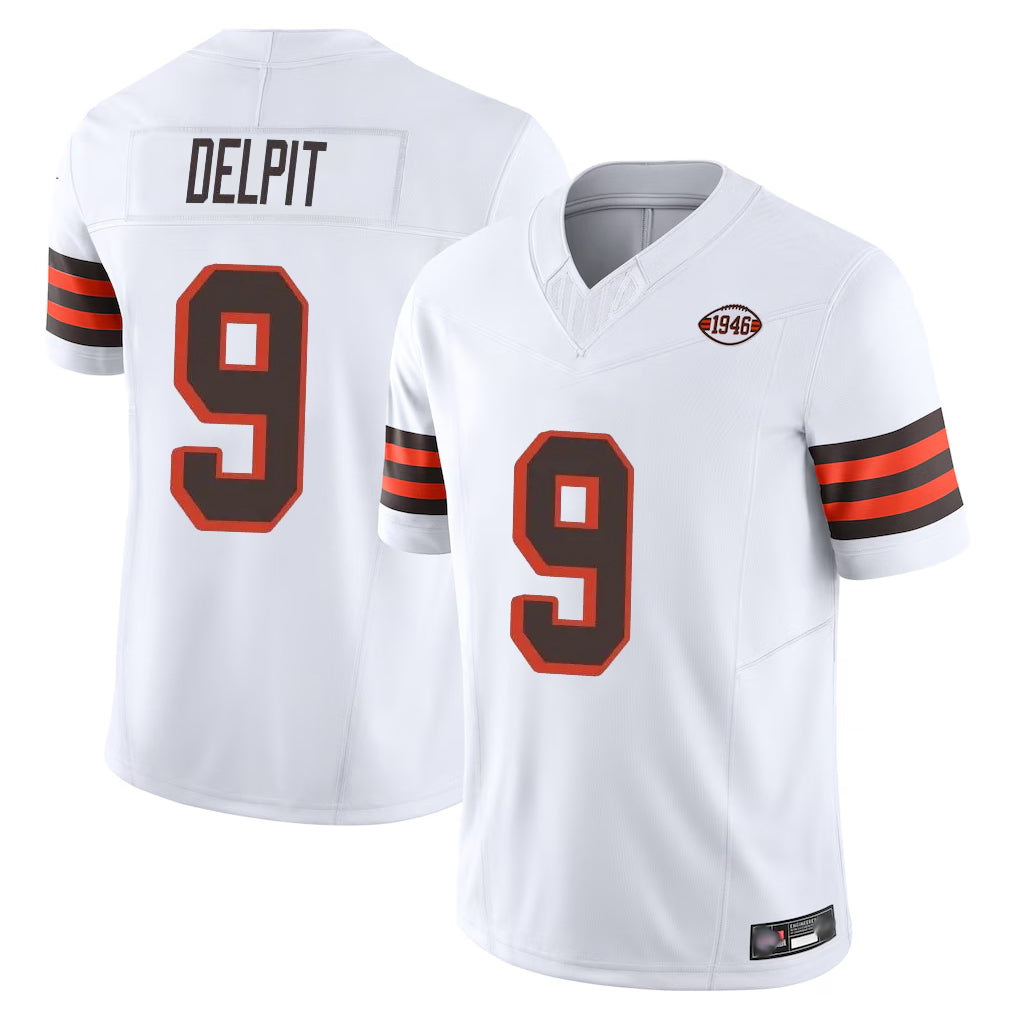 C.Browns #9 Grant Delpit Player White Limited Vapor F.U.S.E. Alternate Game Odoa Stitched Jerseys