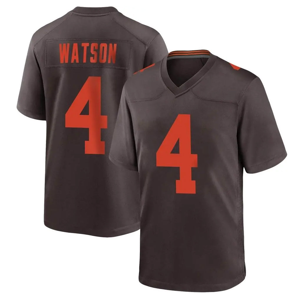 C.Browns #4 Deshaun Watson Player Brown Alternate Home Game Odoa Stitched Jerseys