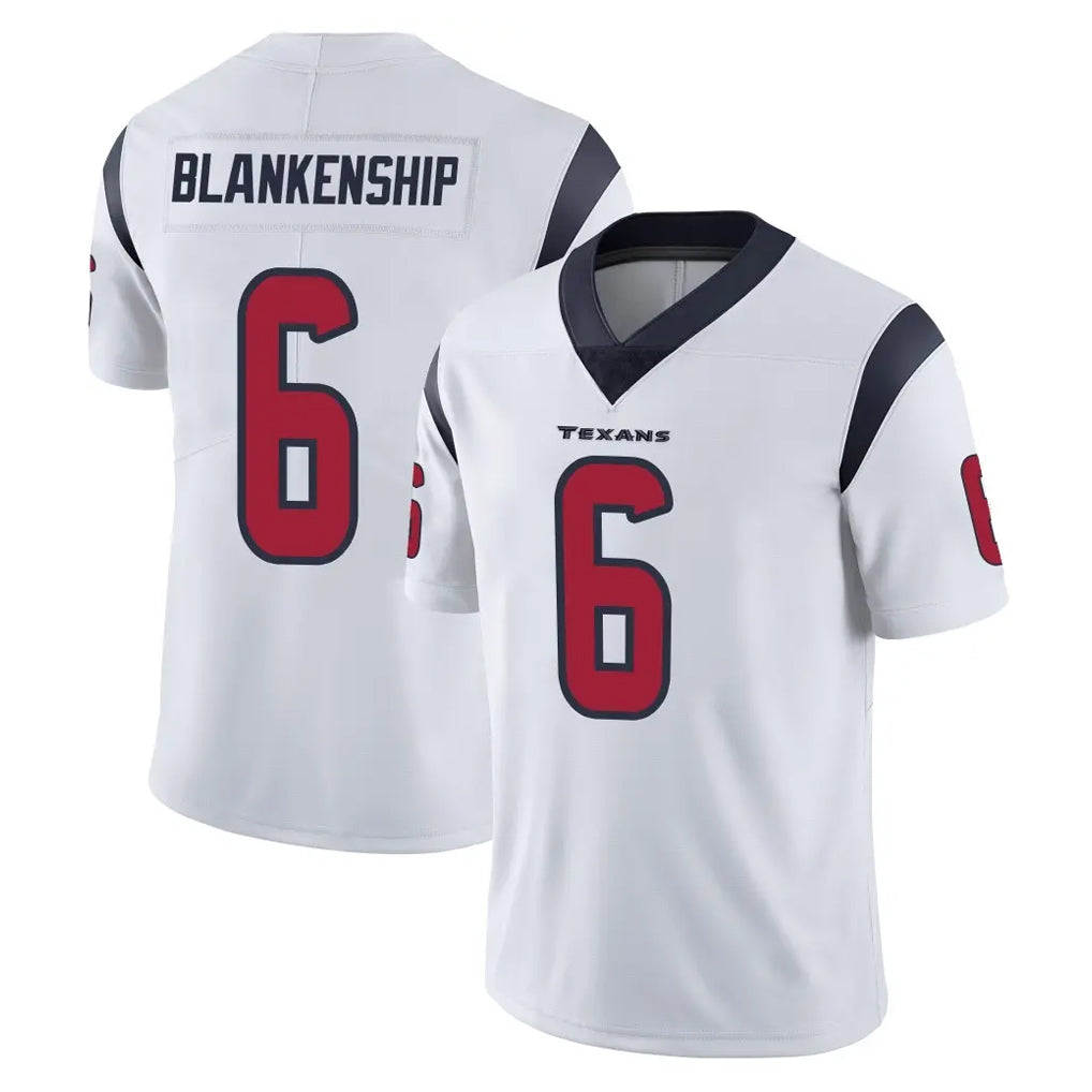 H.Texans #6 Reed Blankenship Player White Limited Vapor Untouchable Home Game Odoa Stitched Jerseys