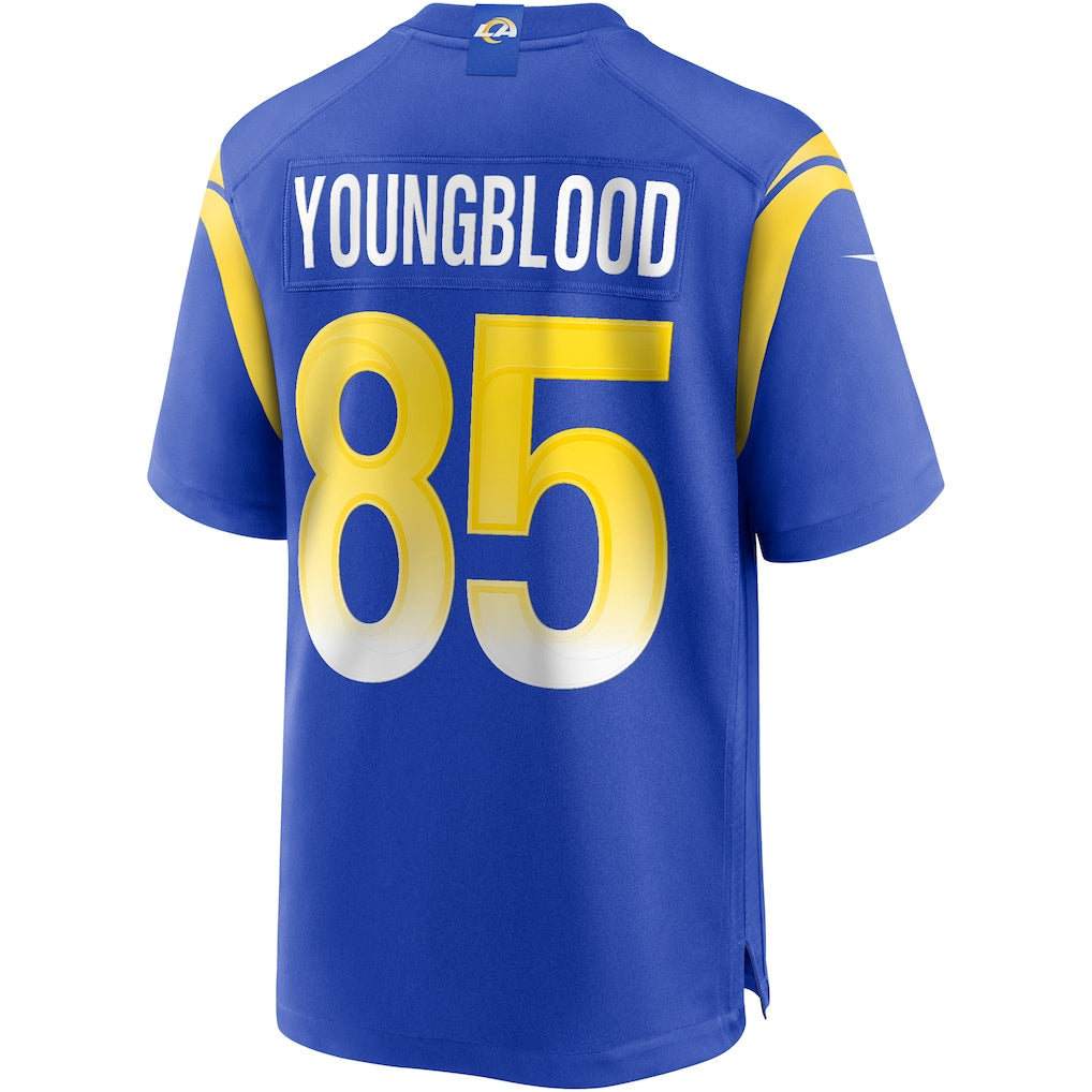 Odoa LA.Rams #85 Jack Youngblood Royal Game Retired Player Jersey