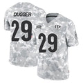 C.Bengals #29 Kyle Dugger Player Arctic Camo Salute to Service Limited Odoa Stitched Jerseys